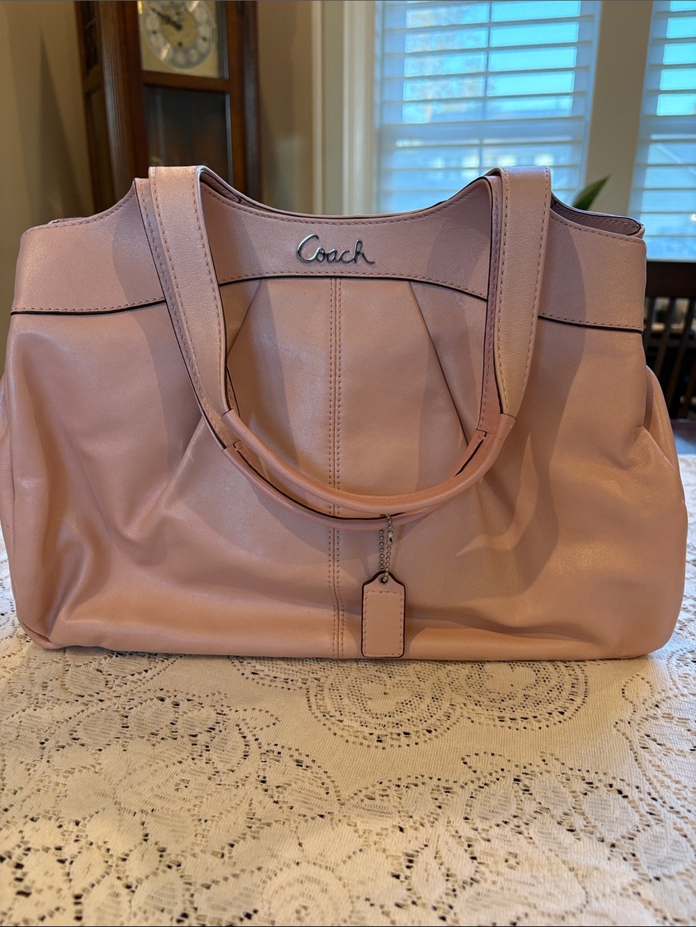Coach Pink Leather Tote